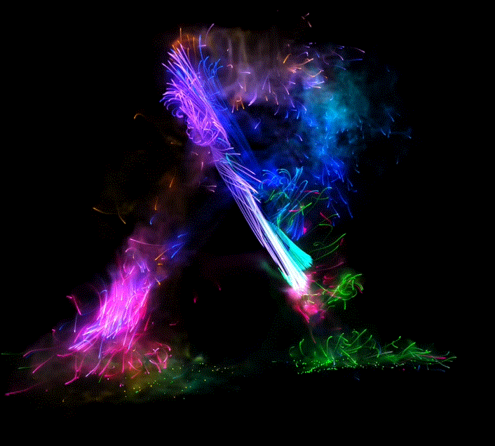 🌈 Colorful Particle Traces | VJ Loop | Seamless 4K Visuals for DJs & Live Shows